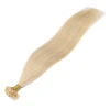 European and American white U-shaped hair extension 613# real person long straight hair traceless hair extension bundle Nano hair extension nail hair UTip Application Scenario